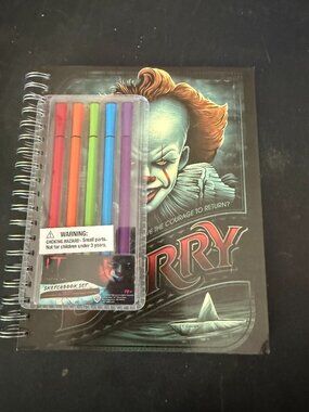 Stephen King It Pennywise Spiral Sketchbook Markers Set Return To Derry (102)